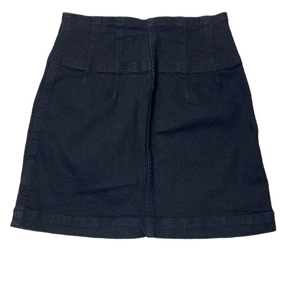We The Free Mini Skirt Womens Size 25 Black Denim - Picture 2 of 10